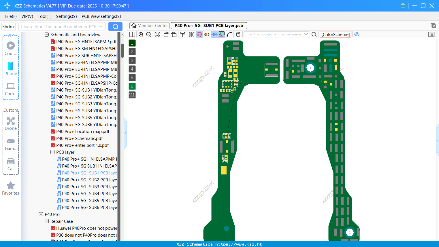 Huawei P40 Pro+ 5G- SUB1 PCB Layer